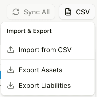 CSV Export screenshot